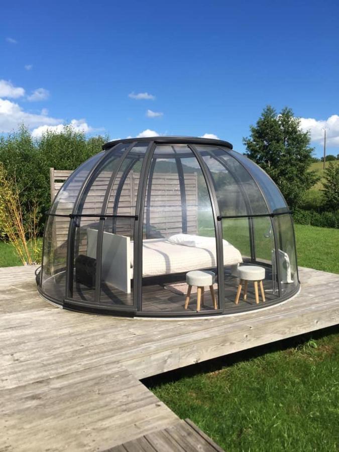 Les Nuits Insolites De La Mothe - Hebergement En Bulle Ou Tiny House Avec Spa Privatif Outremecourt Ngoại thất bức ảnh